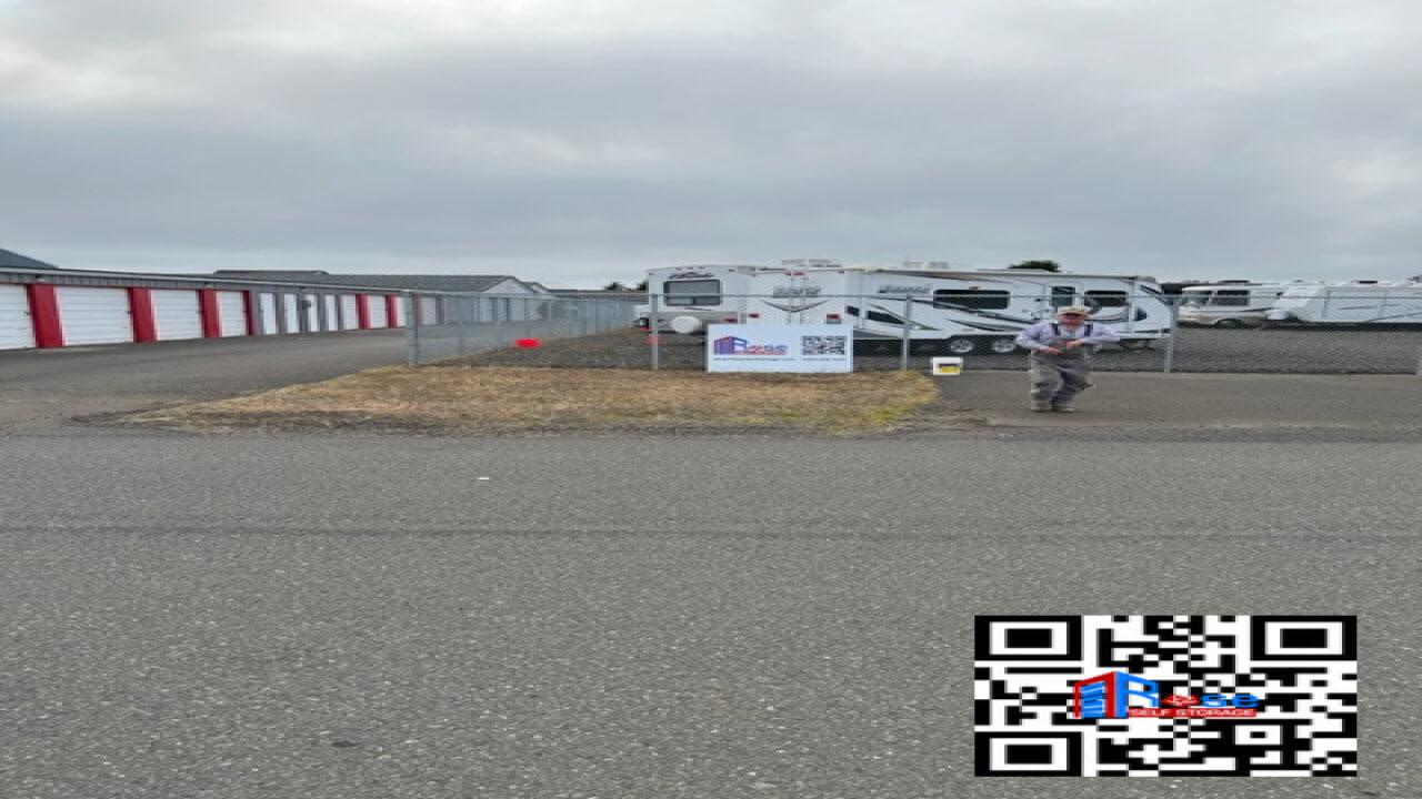 Gated 24/7 access and outdoor RV and boat parking at Rose Self Storage in Ocean Shores