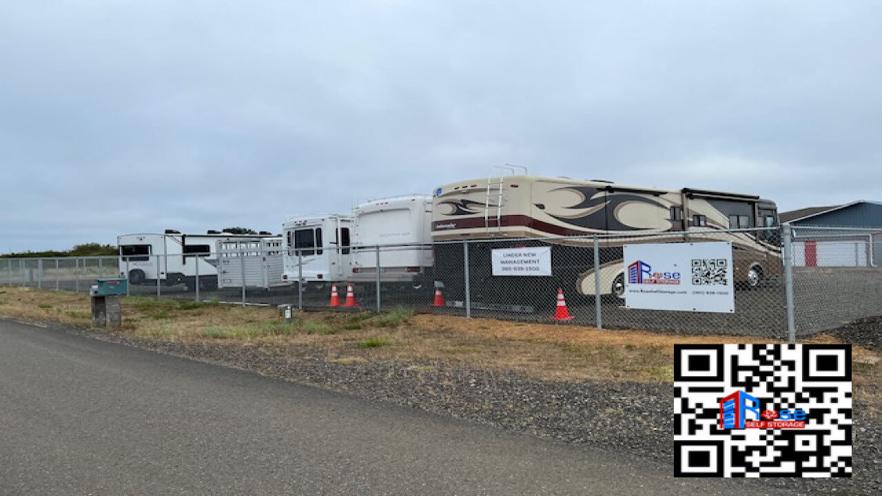 Seasonal coastal gear and outdoor belongings stored at Rose Self Storage in Ocean Shores