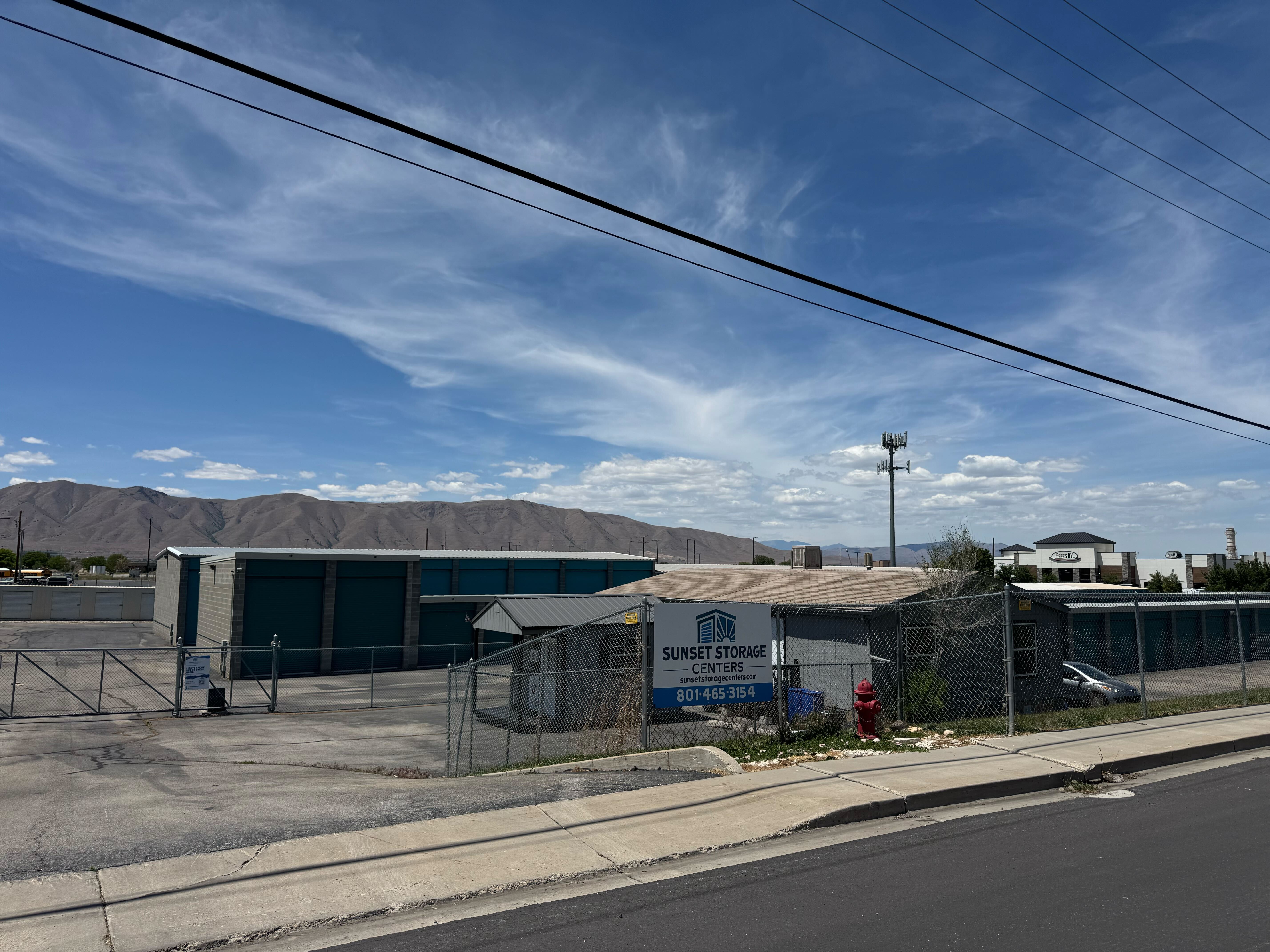 Sunset Storage Centers gated facility near I-15 at 857 N 500 E in Payson, Utah