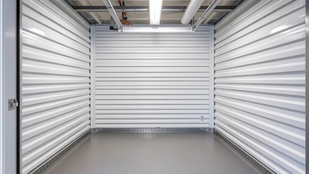 Storage unit interior showing proper space utilization